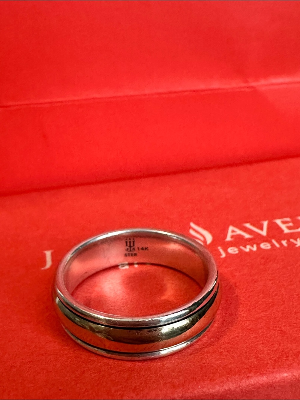 James Avery simplicity wedding gold and silver band - Picture 5 of 8
